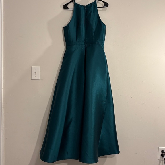 Lulu’s Emerald Green Broadway Show Satin High-Low Gown - Picture 11 of 11